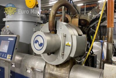 Plastic pellet making machine INTAREMA 1108 TVEplus with double degassing and laser continuous filter.