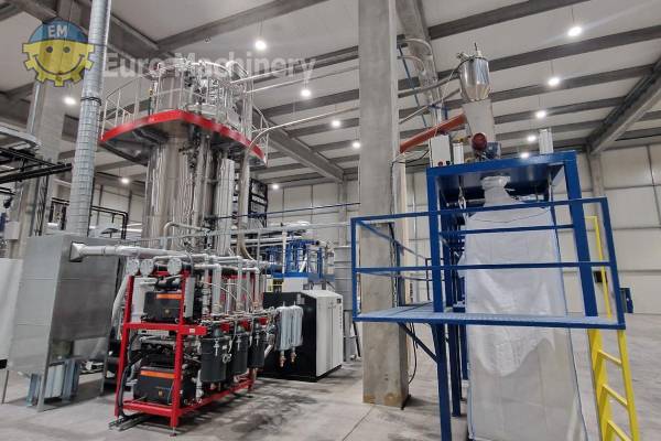 PET flakes decontamination and drying